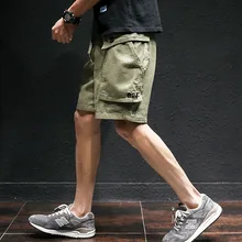 Для мужчин Шорты стиль сафари горячая Распродажа новые летние хлопковые мужские шорты с карманами Детская короткая футболка с героями из японского стиля 4XL 5XL S08