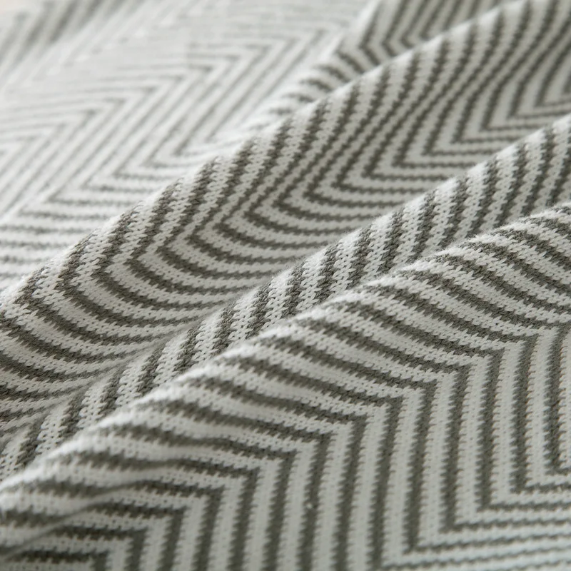Волнистый узор с кисточкой вязание одеяло Cobertor на диване хлопок бросит диван самолет путешествия плед Мода Серый для спальни