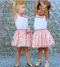 1Pcs Cute Baby Kids Girls Dot Sequins Sleeveless Tutu Tulle Summer Dress Dresses