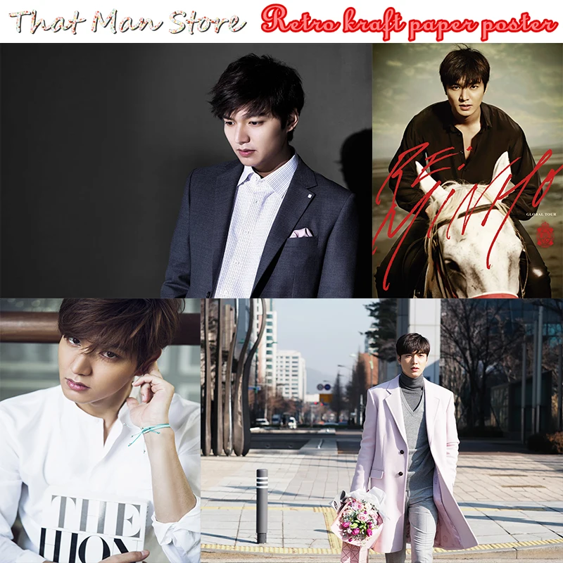 

Lee MinHo Classic Nostalgic Kraft Paper Poster Cafe Creative wallpaper Interior Decoration No frame