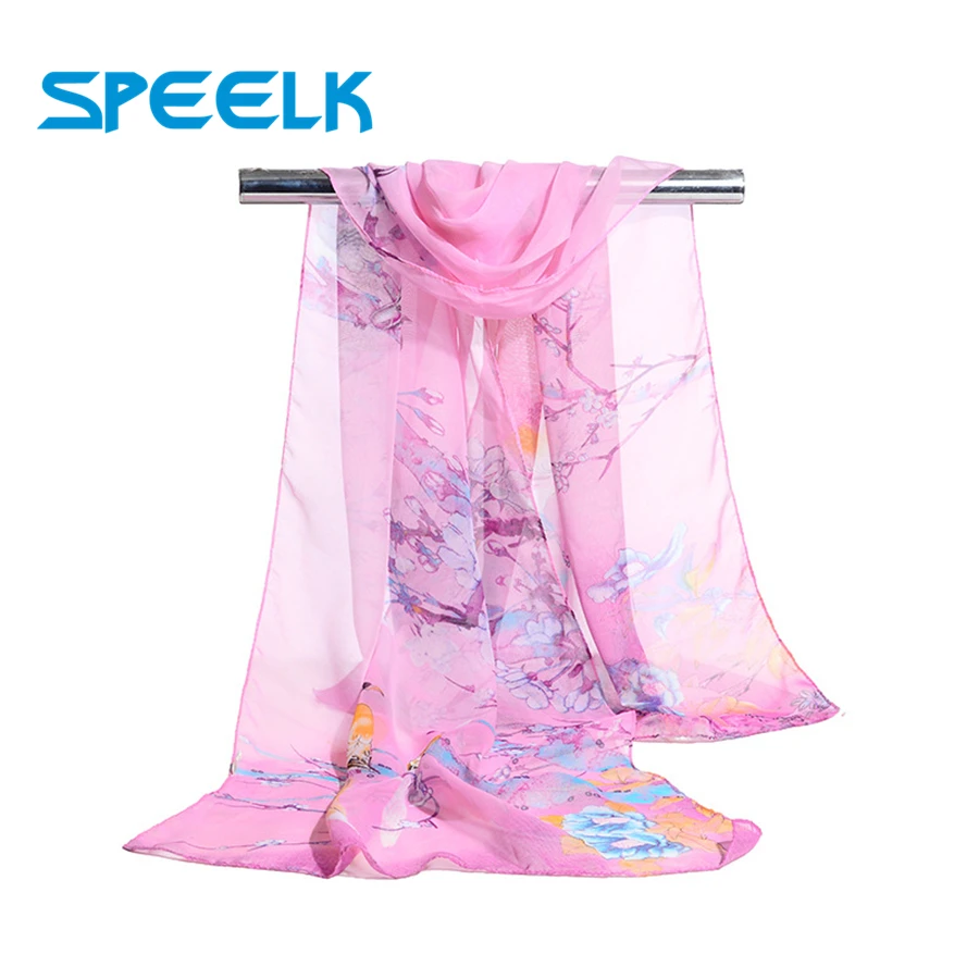 

9 Colors New Chiffon scarves Women Art Print Magpie Scarf Spring and Summer long Wraps and shawl female Hijab Stoles Wholesale