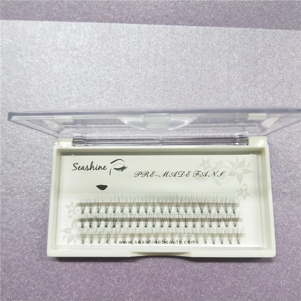 no glue heat bonded easy fast planting 10 D 20 pre made volume fans lashes | Красота и здоровье