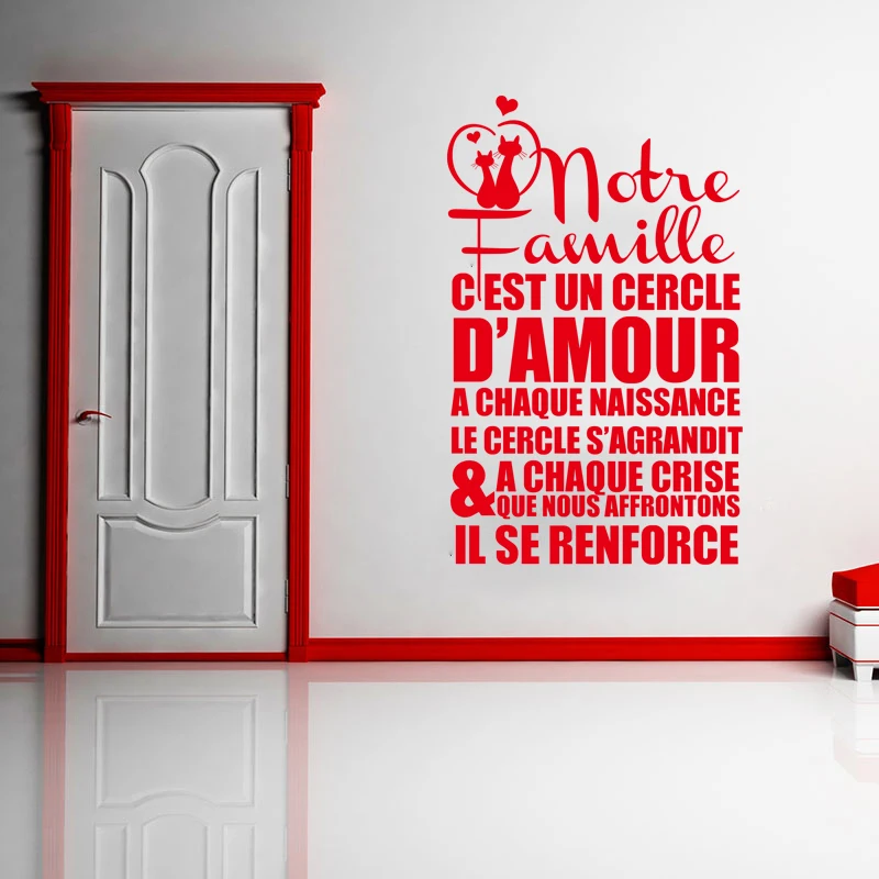 Kililaya Stickers Muraux Citation Notre Famille Salon Decor Vinyl Diy Wall Mural House Room Decoration Wall Stickers Aliexpress