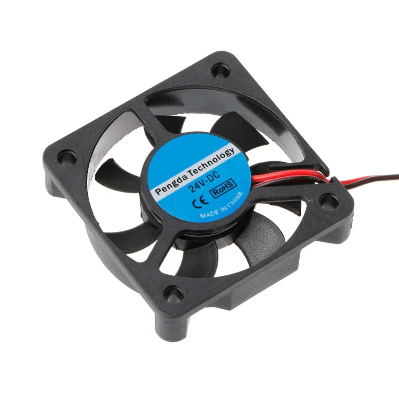 Mini Cooling Fan 50mmx50mmx10mm DC 24V 2Pin Brushless Cooler 7 Blade