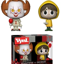 Официальный Funko VYNL: Horror: Pennywise и Джорджи 2 Упаковка Виниловая фигурка Коллекционная модель игрушки с оригинальной коробкой