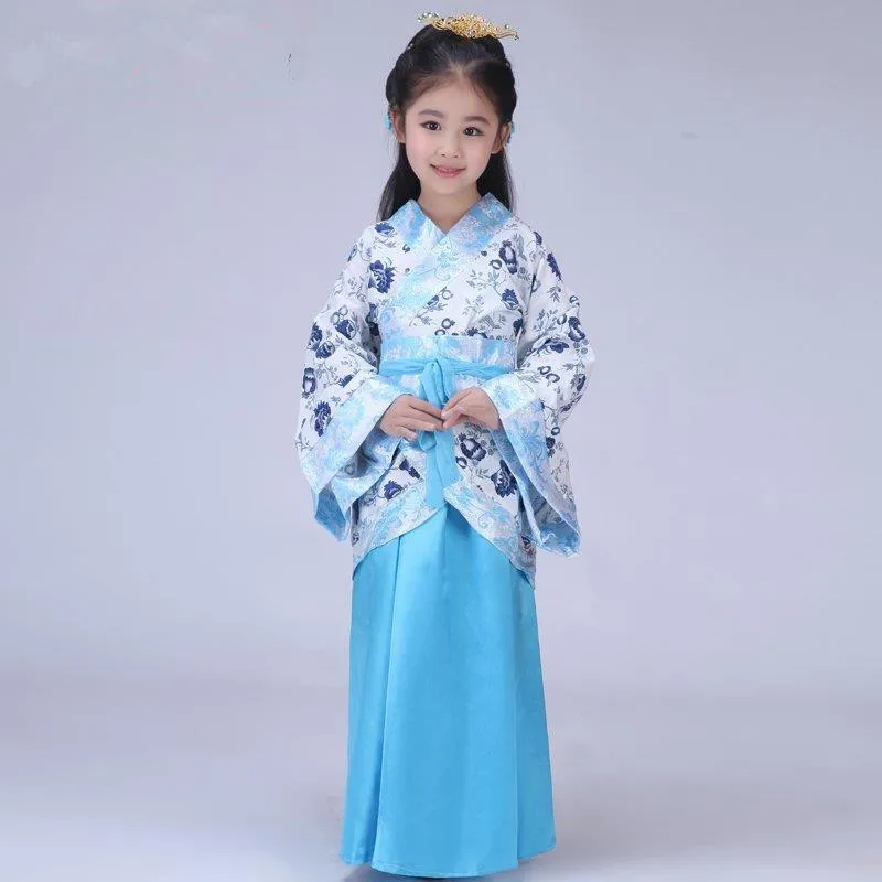 Kids Childs Clothes Chinese ancient Costume Hanfu dress