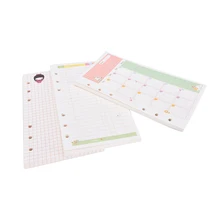 1 шт А6 цветные кольца Биндер бумага спираль блокнот день и недели месяц дневник заправки заменить цвет Ядро Свободный лист расписание