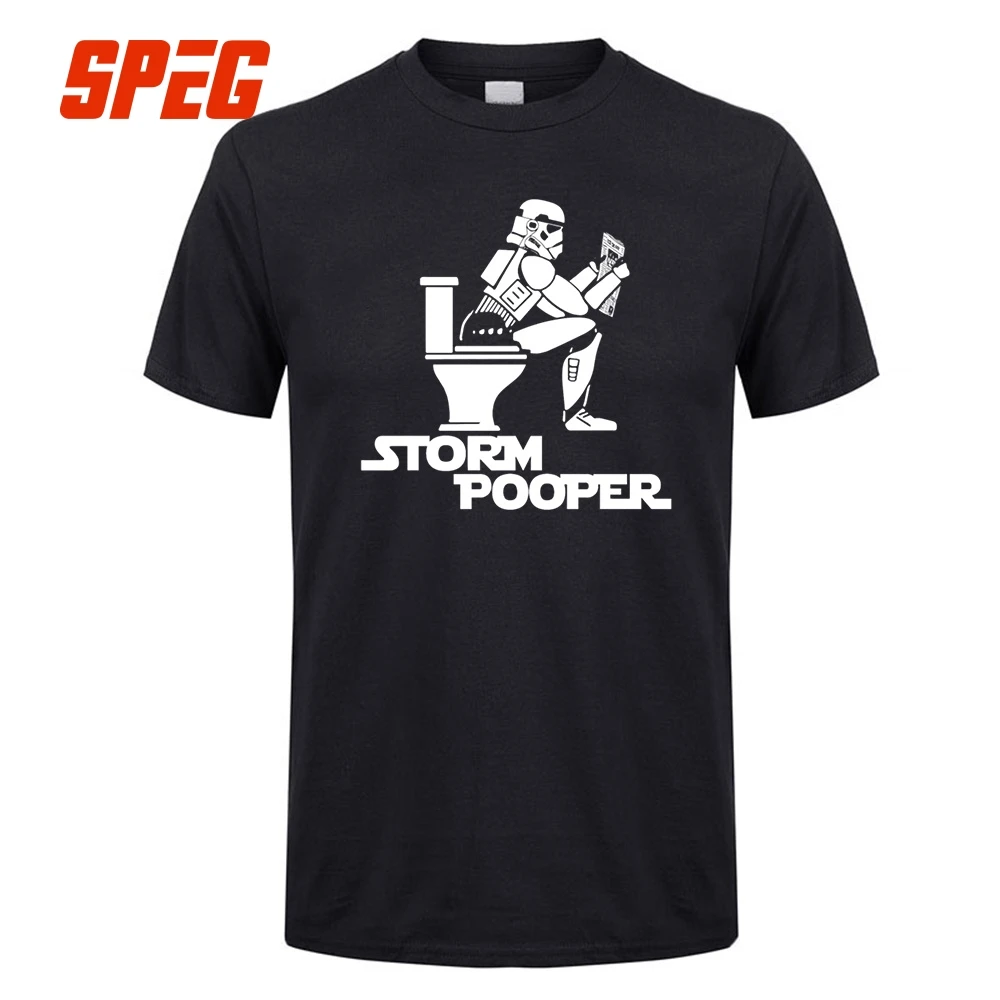 

Star Wars Pooper Funny T Shirt Novelty Men Short Sleeve Cotton Tee Shirt High Quality Crew Collar Casual Clothing Fun Humorous