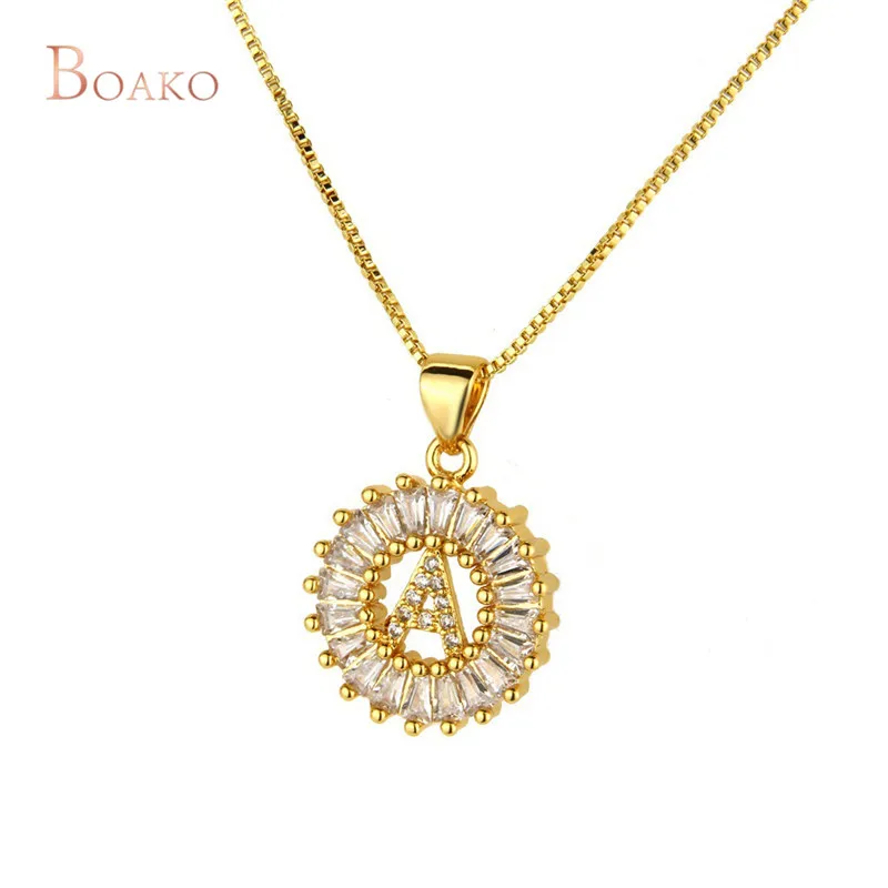 

Fashion Long Cubic Zircon 26 Alphabet Letter Pendant Men Necklaces Black Gold Silver Color Statement Necklace Chain Jewelry Z4