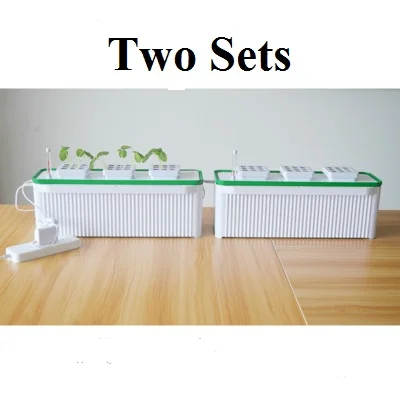 Two sets Mulifunctiinal DIY Grow vegetables fruit flower in living room or balcony Hydroponics system without earth green garden