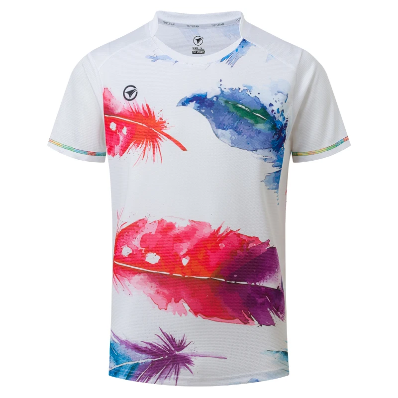 Новые модные футболки для бадминтона, настольные теннисные майки для мужчин/женщин, спортивные рубашки, футболки для бега, спортивные топы для фитнеса A125 - Цвет: Man 1 shirt