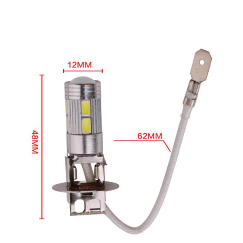 10 шт H1 H3 светодиодный фонарь 10smd ДРЛ Свет автомобиля 5630 5730 дневного автомобиля внешняя лампа лампы день дальнего 12 V 6000 K