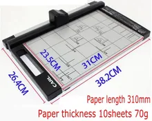 Manual rotary paper trimmer cutter straight line cutting machine 310mm 10sheets