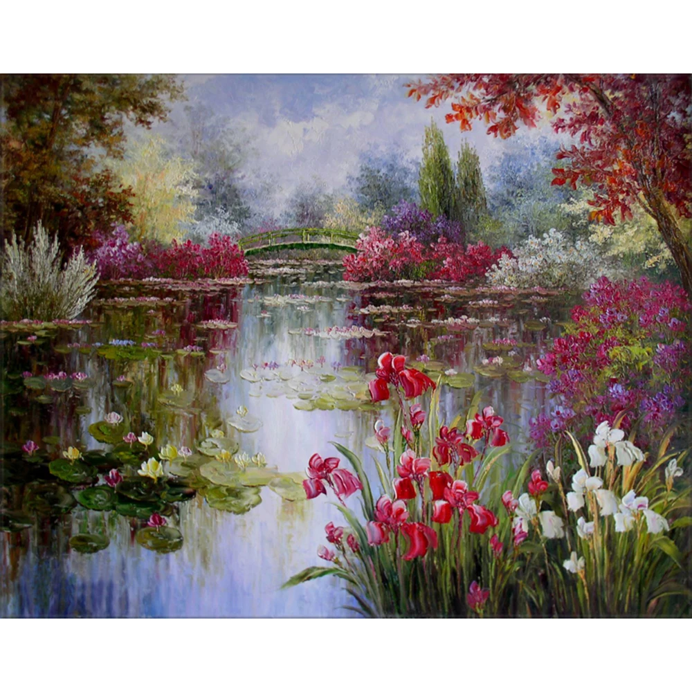 

5D DIY Diamond Painting Mosaic Flower Lake Landscape Diamond Rhinestone Embroidery Cross Stitch Home Decoration Party Decor