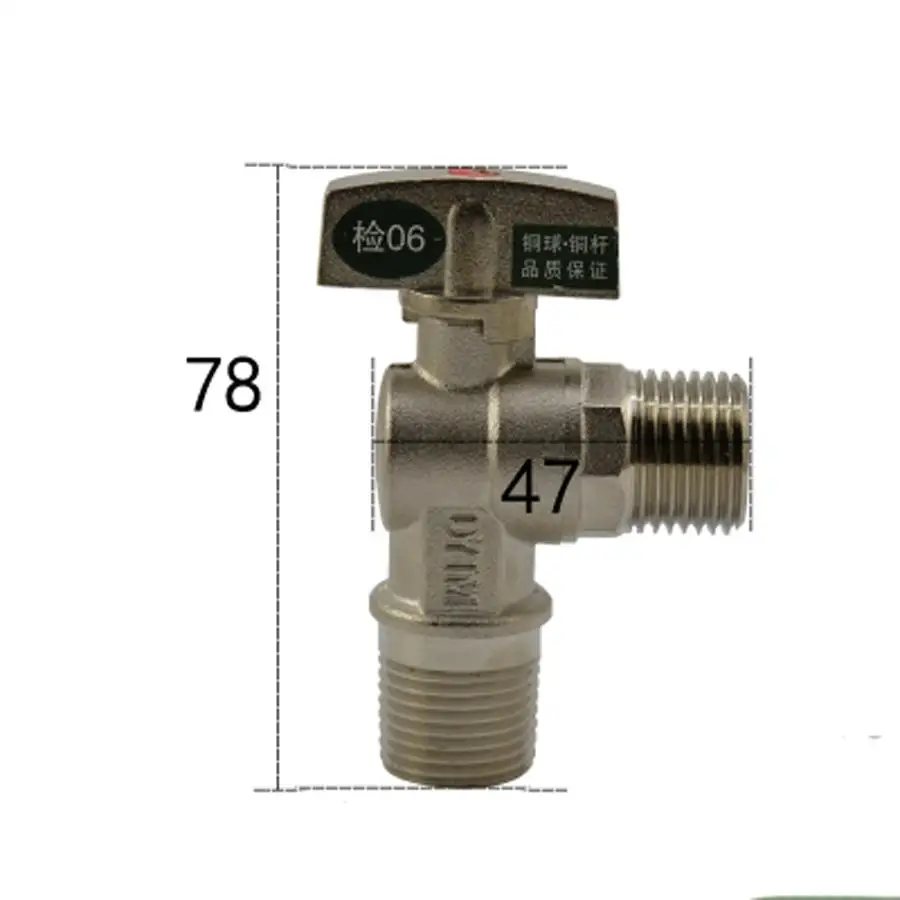 1/" BSP Шаровой Угловой клапан локоть 90 градусов размер отверстия 9,5 мм для воды, газа, масла красная точка