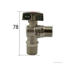 1/" BSP Шаровой Угловой клапан локоть 90 градусов размер отверстия 9,5 мм для воды, газа, масла красная точка