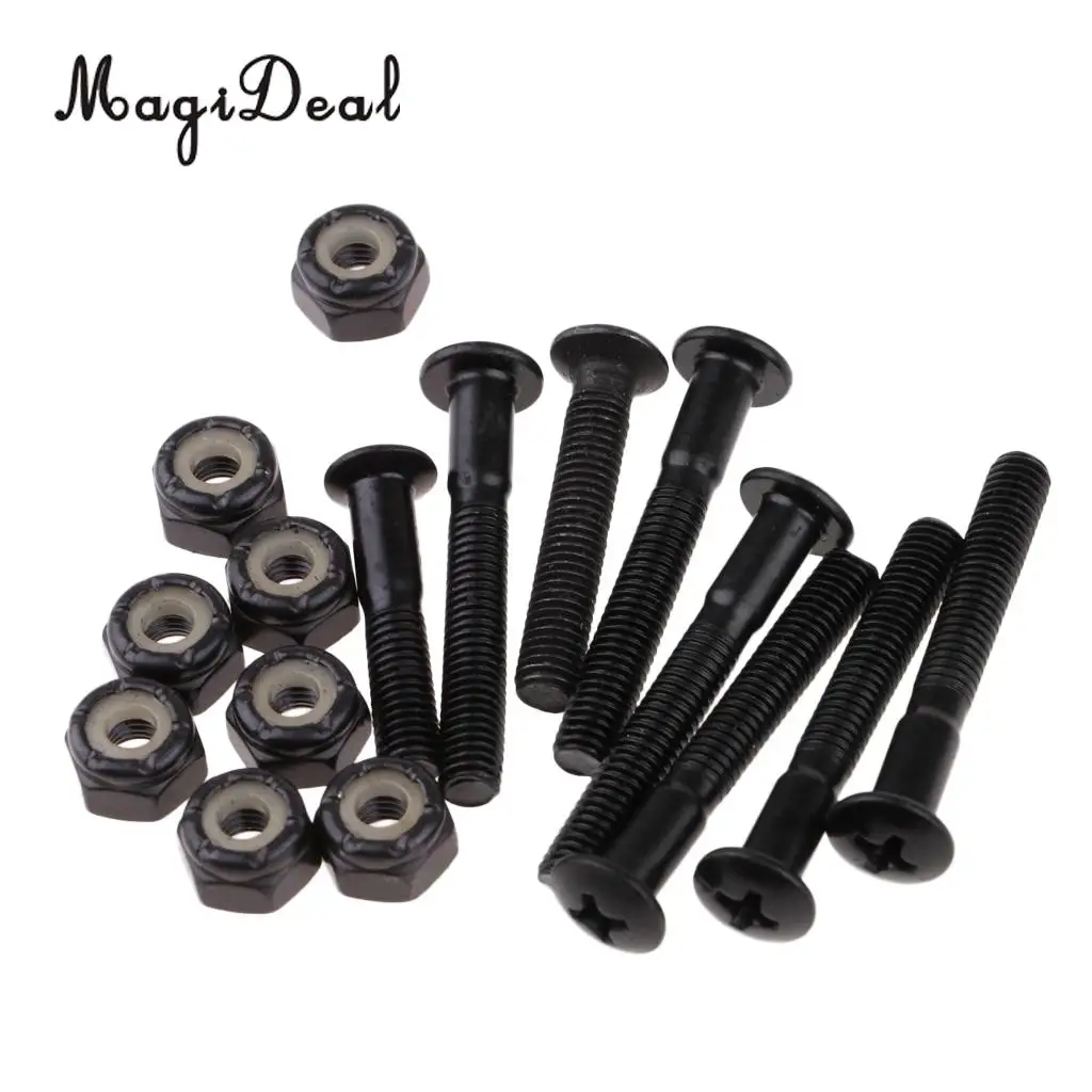 8 Sets Skateboard Truck Mounting Hardware Screws Bolts Men Women Outdoor Skateboarding Accessories