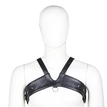 Модное сексуальное мужское нижнее белье с одним плечом из искусственной кожи, регулируемое тело, грудь, связывание, гей, любовь, товары для взрослых