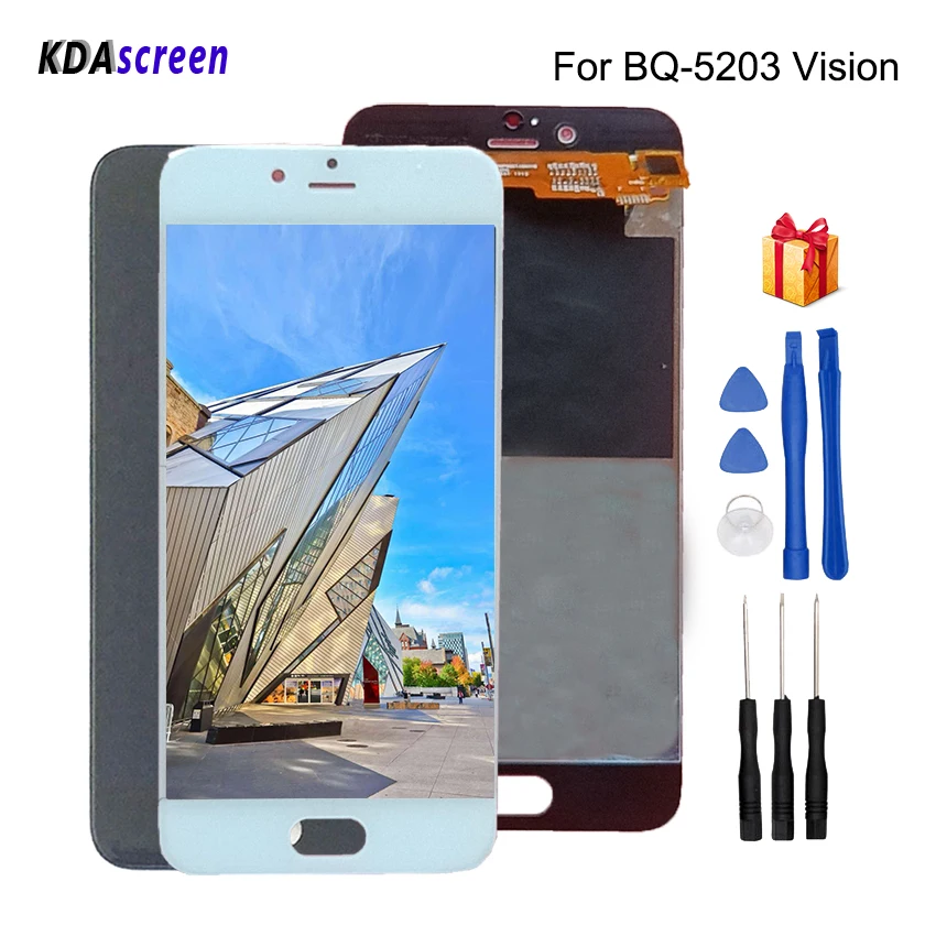 Скидка Для BQ BQ 5203 Vision ЖК дисплей сенсорный экран дигитайзер Запчасти для телефонов для BQS 5203 Vision ЖК экран Замена Бесплатные инструменты
