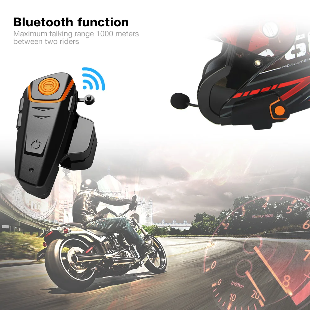 BT-S2 Pro Водонепроницаемый мотоциклетный шлем Интерком домофон мотоцикл беспроводной Bluetooth наушники bt домофон с FM для Райдера