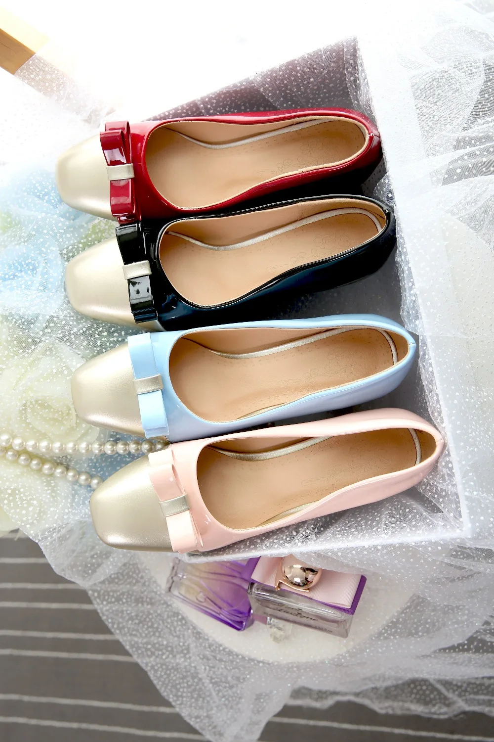 Модная Демисезонная женская обувь с квадратным носком большой размер 32-45, обувь без шнуровки с украшением в виде банта, офисная обувь на высоком каблуке, женская обувь