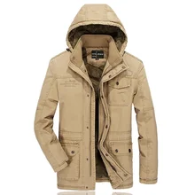 AFS JEEP, зимние мужские парки, hombre invierno, Флисовая теплая зимняя куртка, Военный стиль, мужская верхняя одежда, хлопковое Стеганое пальто с капюшоном