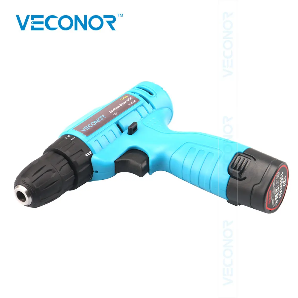 

12V Electric Screwdriver Wireless Cordless Li Battery Powered Drill Driver Impact Gun Tool Single Speed For Home Using