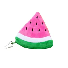 Новая мода Красочные Kawii фрукты лимон арбуз портативный плюшевый Карманный Кошелек плюшевая игрушка брелок мультфильм дизайн Прямая