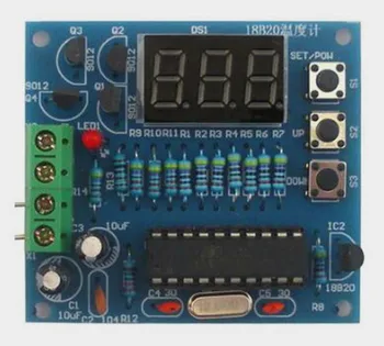 

Free Shipping!!! AT89c2051+18B20 Digital Temperature Controller / Microcontroller Design / Thermometer Kit (Parts)