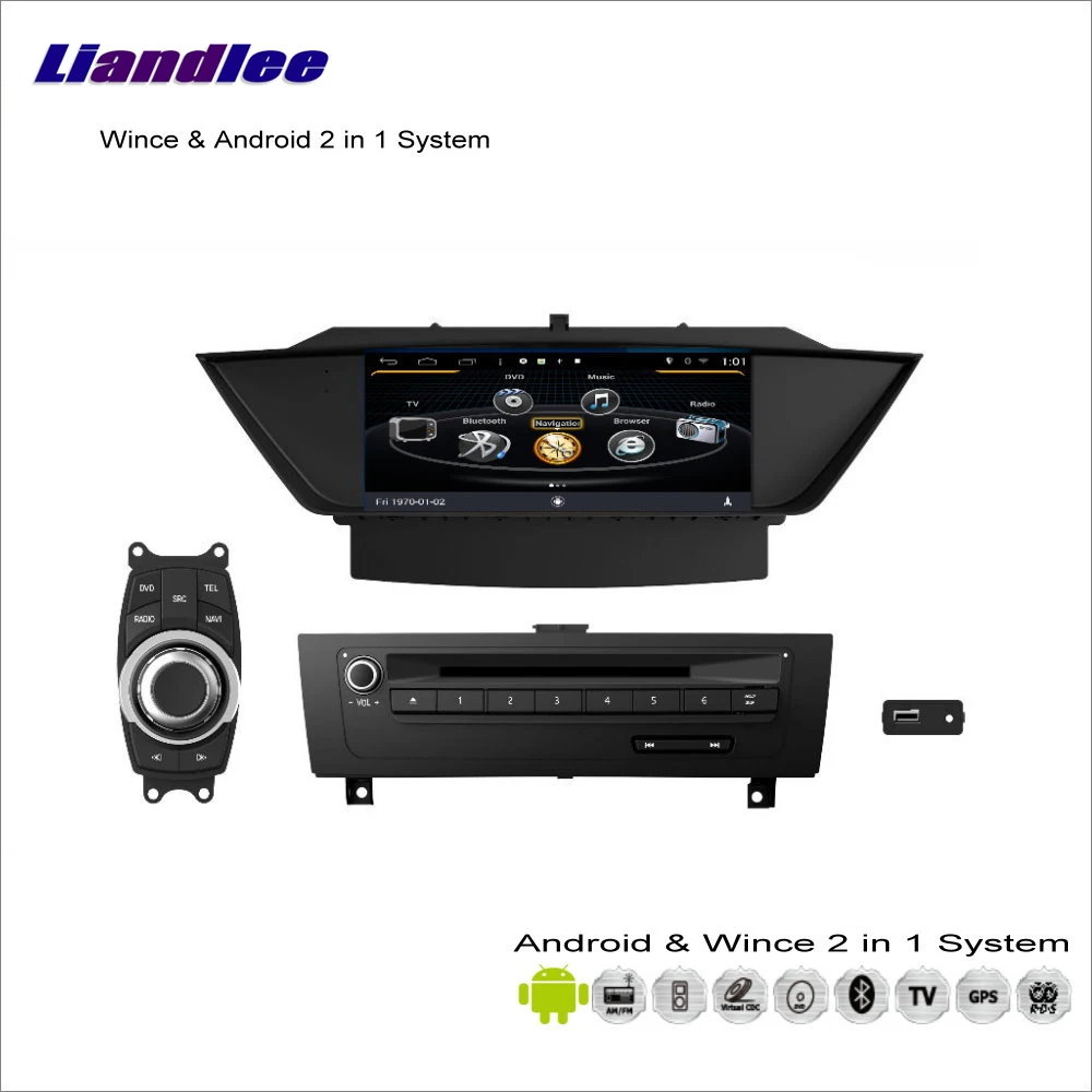 Liandlee For BMW X1 E84 2009~2013 Car Radio Audio Video Stereo CD DVD iPod  BT GPS Map Nav Navi Navigation S100 Multimedia System-in Car Multimedia  Player ...