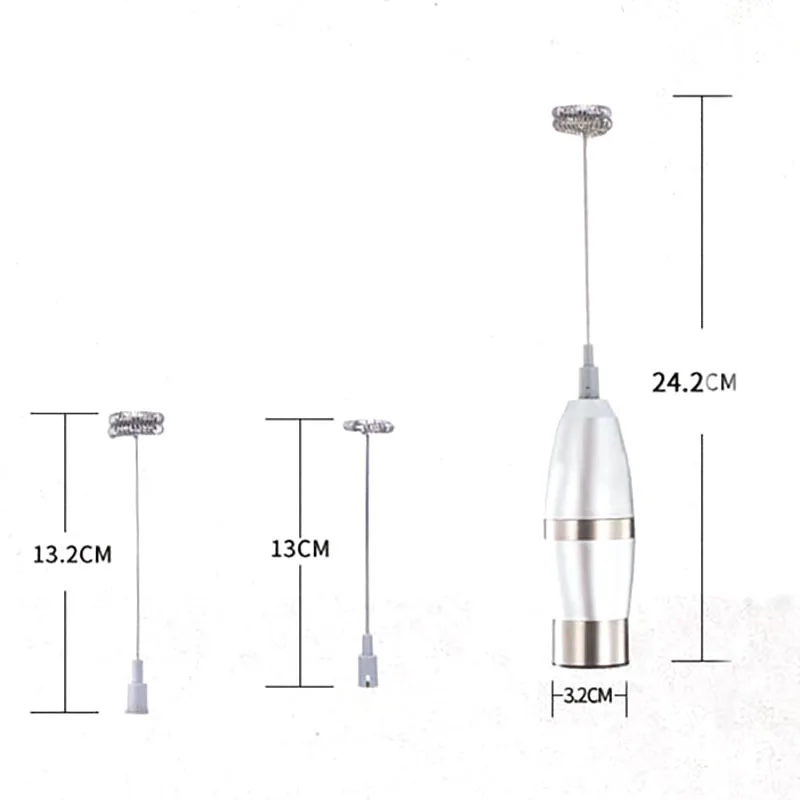 

Electric Milk Frother 304 Stainless Steel Handheld Mixing Foamer with Bracket Multifunctional Milk Foamer Egg Beater