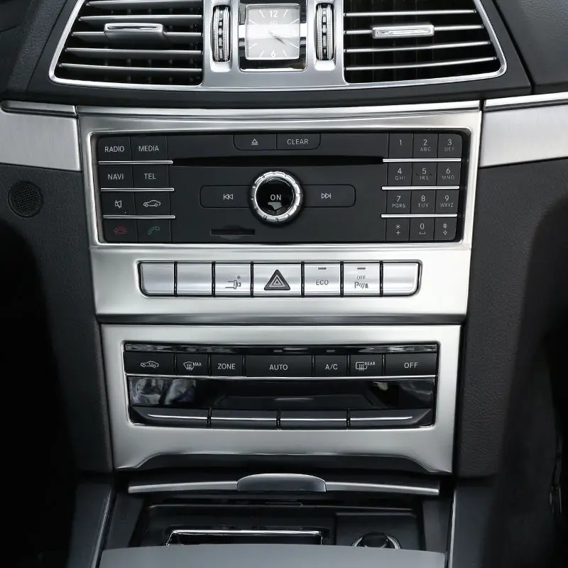 

Car Central Air Conditioning CD Frame Decoration Sticker Trim For Mercedes Benz E Class Coupe W207 C207 2014-16 Accessories