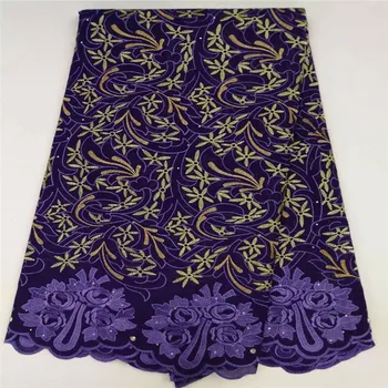 

Green African Laces Fabric Swiss Voile Lace High Quality Purple Swiss Lace In Lace Fabric Swiss Voile Cotton Fabrics With Stones