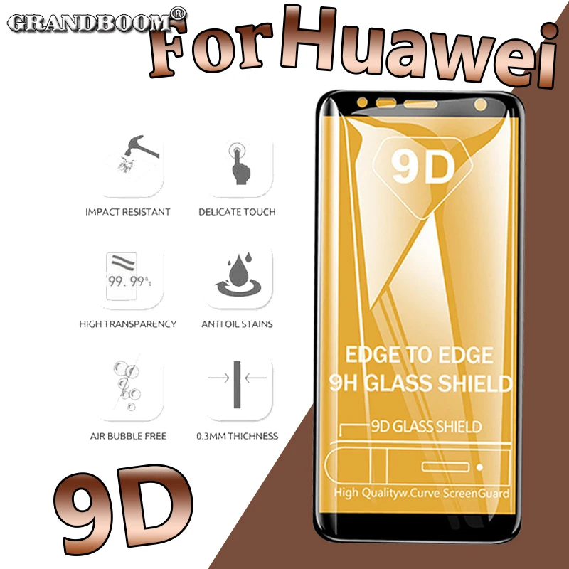 10 шт. 9D полное покрытие закаленное Стекло для huawei P30 P20 Коврики 20 10 Pro Lite с округленными изогнутыми краями Экран протектор Анти-Защита от царапин пленка