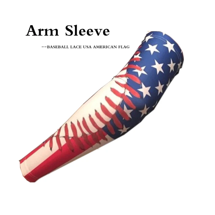 2017 American flag arm sleeve for baseball, Baseball Lace USA Arm