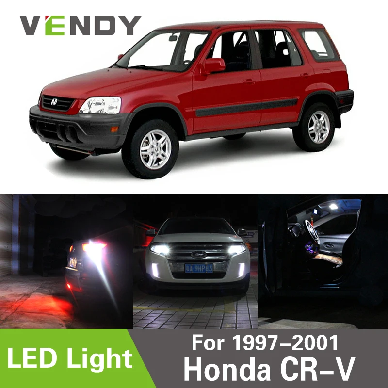 

VENDY 1pcs LED Light For 1997-2001 Honda CRV For Reverse Brake Clearance Dome Map Trunk Bulb Lamp T15 W16W T20 7443 T10 W5W 921