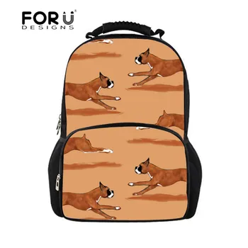 

FORUDESIGNS School Bags for Boys Teenagers Boxer Dog Printing Children Orthopedic Backpack Satchel Schoolbag Mochila Escolar