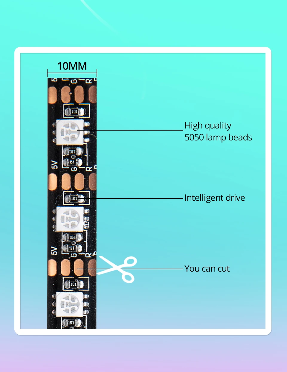 USB LED Strip with IR Remote Music Controller IP20 IP65 Flexible LED Strip Light SMD5050 RGB 5V USB TV Background Lightgting (4)