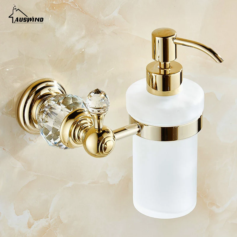 Günstige Europa Messing Kristall Flüssigkeit Seife Dispenser Antike Milchglas Behälter Flasche Mit Silber Finish Bad Produkte zy10