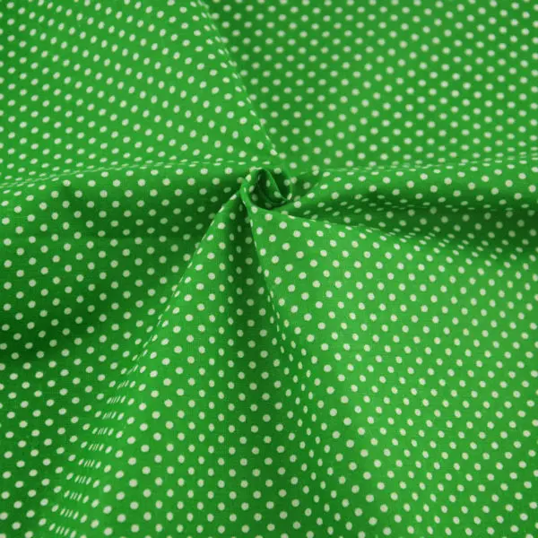 

Green Printed 100% Cotton Fabric Meter Sewing White Dots Style Art Work Telas De Algodon Para Patchwork Sewing Plain Material