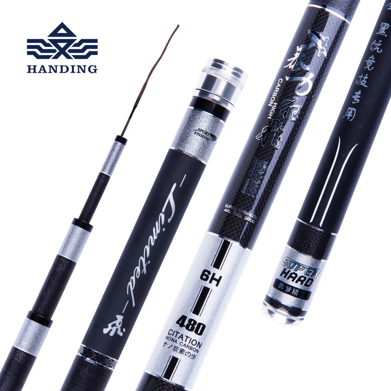

Handing 6H pesca hard Carbon Fishing Rod Telescopic fishing rod Feeder Rod Ultra Light Taiwan Fishing rod for carp fishing