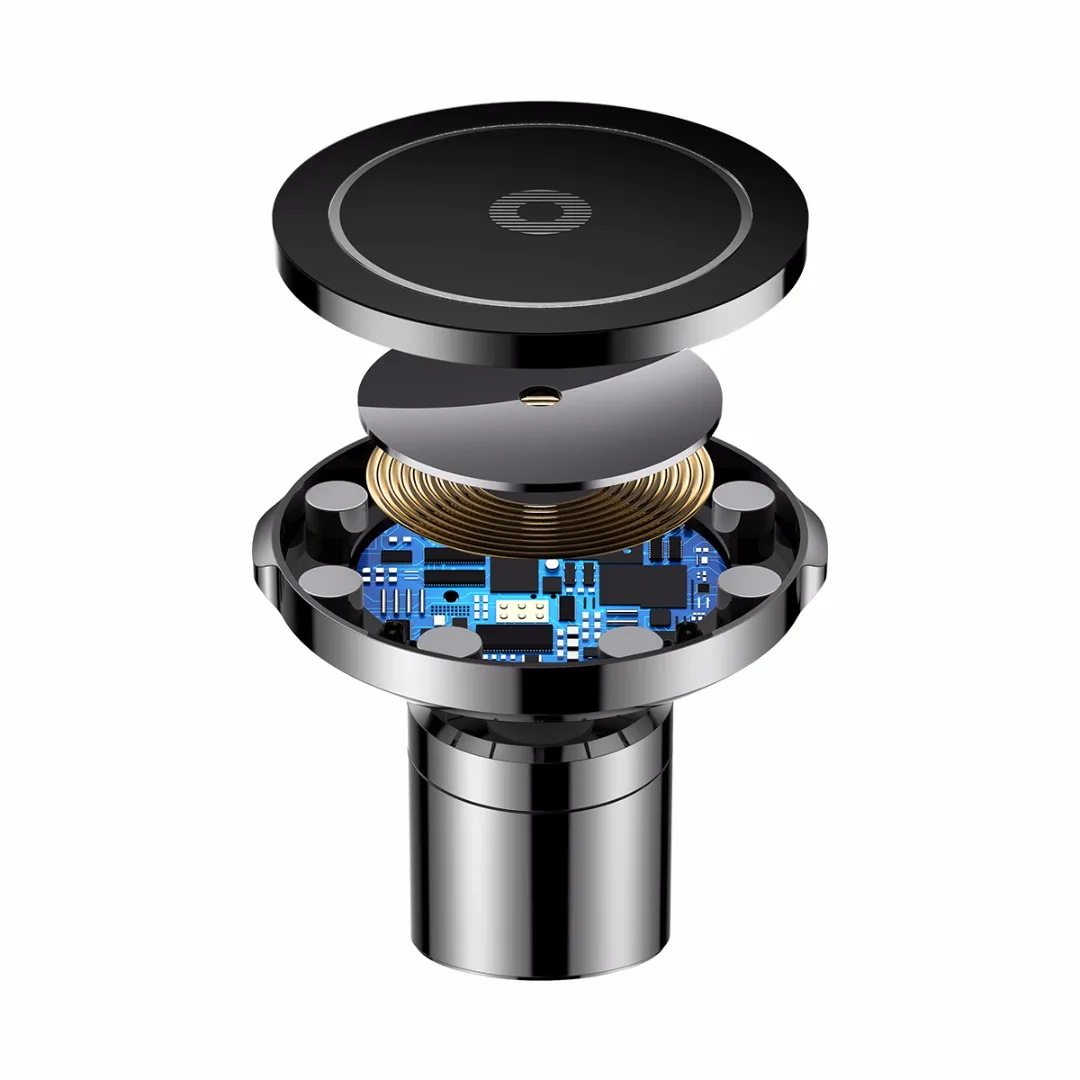 Black car Mangetic Air Vent Mount Holder QI Wireless Charger Fast Charging