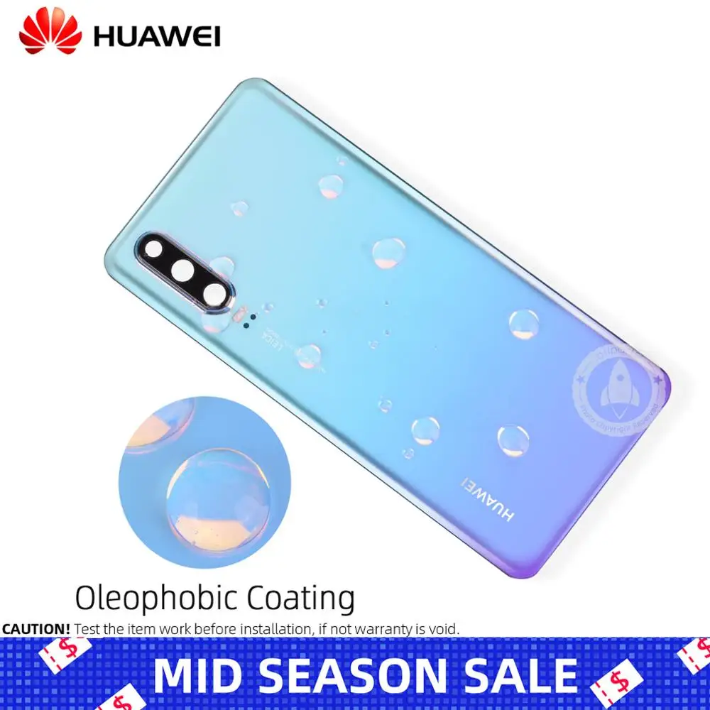 

100%Original Glass Rear Housing Door For Huawei P30 Back Cover with Adhesive Tape For Huawei P30 Battery Cover Replacement Parts