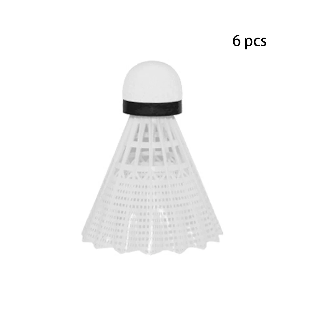 

6pcs Badminton Ball Outdoor Shuttlecocks Nylon Feather Accessories Practice Sports Durable Training Fun Gym Learning Game