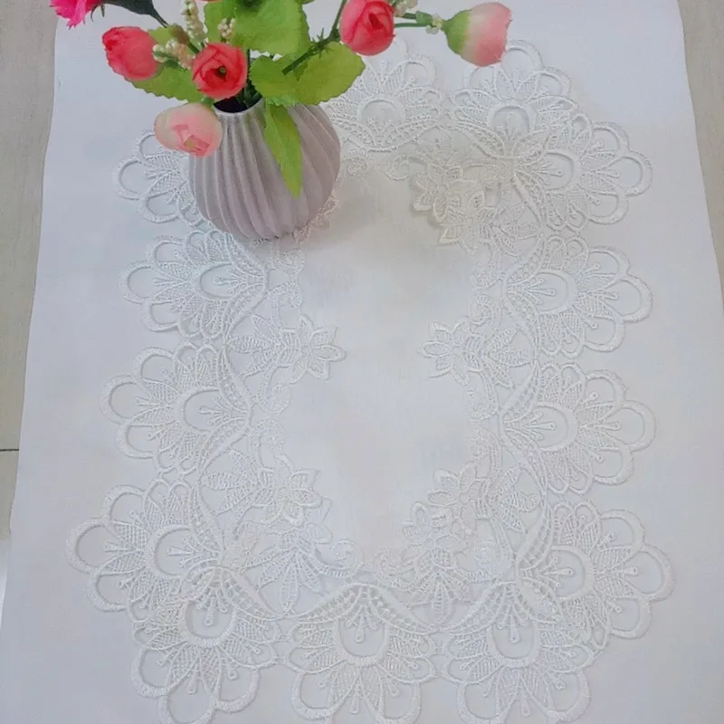 

10 pcs Embroidery Polyester lace table cloth napkin for wedding party and hometextile descoration