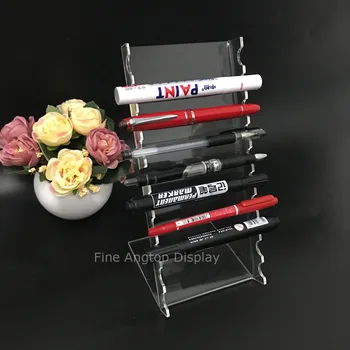 Transparent Acrylic Pen Display Stand For Desk Collection Jewelry Display Shelf transparent acrylic pen rack jewelry accessories shelves small items show eyebrow pencil display shelf collection display