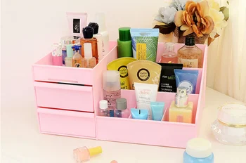 

Cosmetic Makeup Storage Box Drawer Jewelry Necklace Nail Polish Earring Holder Case Drawer Desktop Sundries Container