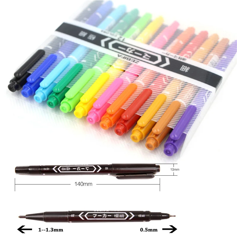

12 colors Double-ended Oily Marker Fine Point and Extra Fine Point CD-R DVD-R Disc Media Sketch Permanent Maker Pen Wholesale