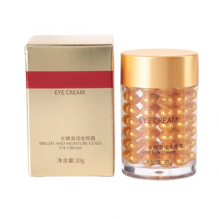 

30g Gold Eye Cream Eye Essence for Appearance of Dark Circles Wrinkles Fine Lines Moisturizing Eye Wrinkle Essence