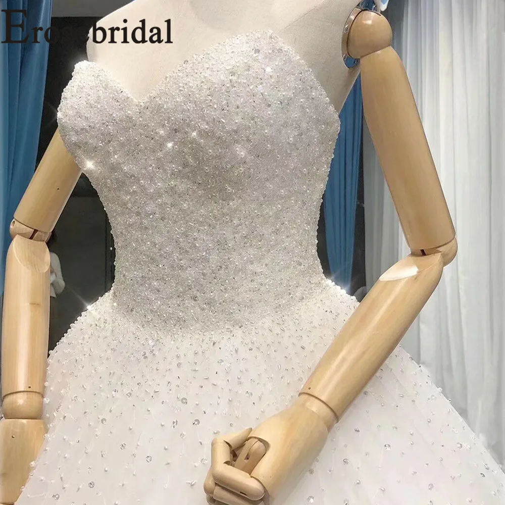 Erosebridal Новое поступление милые Свадебные платья Съемный короткий рукав кружево на свадебное платье невесты простой индивидуальный заказ